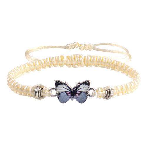 Bracciale gioielli in acciaio inossidabile, 304 acciaio inox, with corda in cotone, fatto a mano, per la donna, nessuno, Lunghezza Appross. 16 cm, Venduto da PC