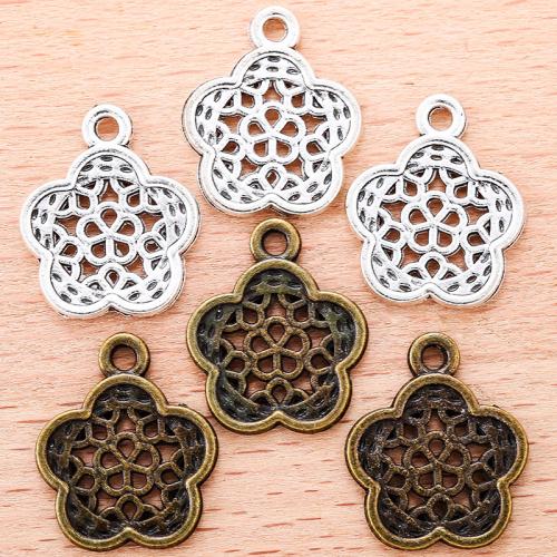 Zinc Alloy Flower Pendants plated DIY & hollow Sold By PC