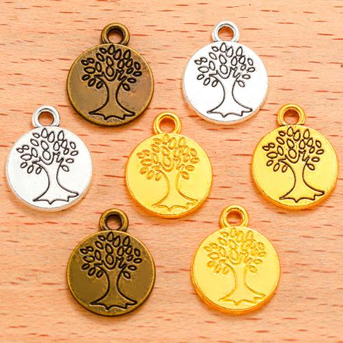 Zinc Alloy Pendants Round plated DIY Sold By PC