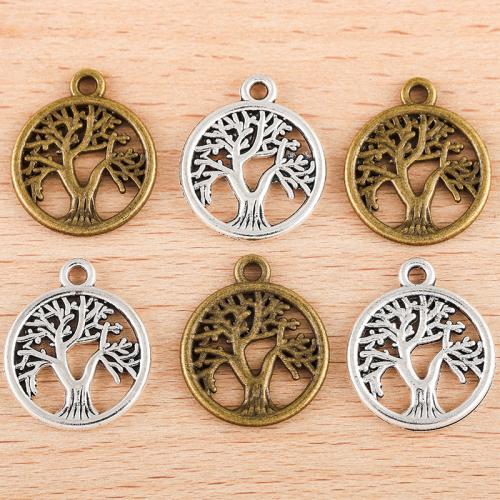 Zinc Alloy Pendants Round plated DIY Sold By PC