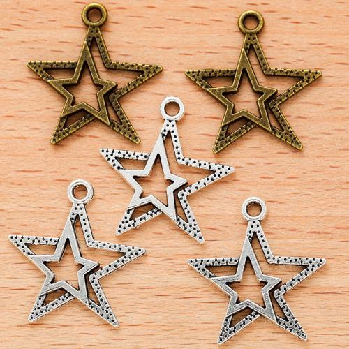 Cink Alloy Star Privjesak, Zvijezda, pozlaćen, možete DIY, više boja za izbor, 22x20mm, Prodano By PC