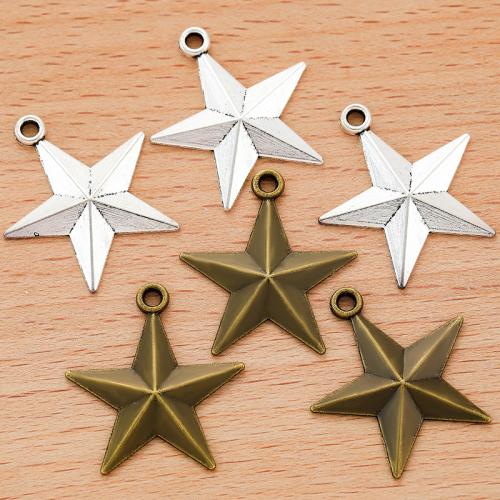 Cink Alloy Star Privjesak, Zvijezda, pozlaćen, možete DIY, više boja za izbor, 25x23mm, Prodano By PC