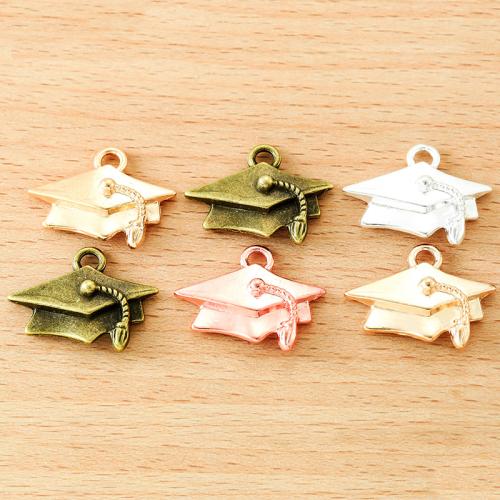 Zinc Alloy Hat Pendler, forgyldt, du kan DIY, flere farver til valg, 25x20mm, Solgt af PC