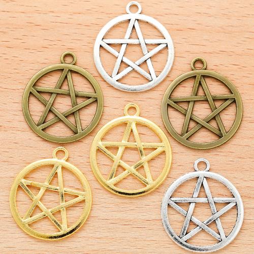 Sinkkiseos Star riipus, Pentagram, päällystetty, tee-se-itse, enemmän värejä valinta, 28x24mm, Myymät PC