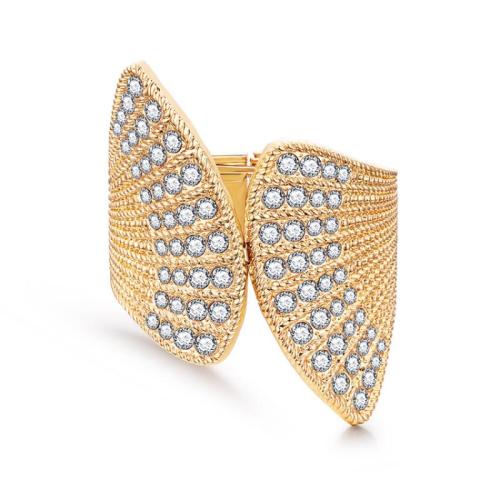 Zinc Alloy Bangle Fan fashion jewelry & for woman & with rhinestone Sold By PC