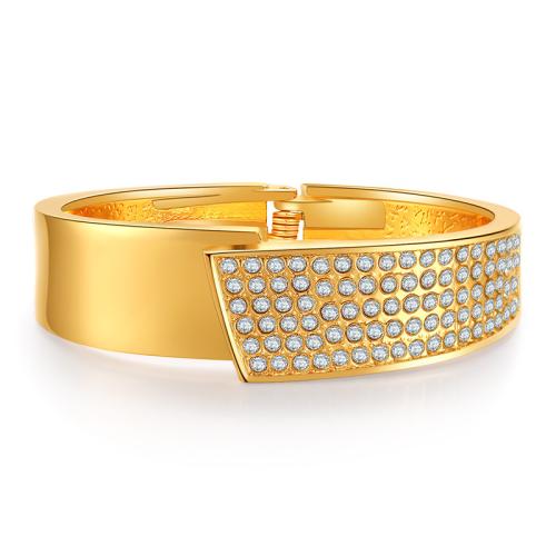 Zinklegering bangles, Zinc Alloy, mode sieraden & voor vrouw & met strass, Verkocht door PC