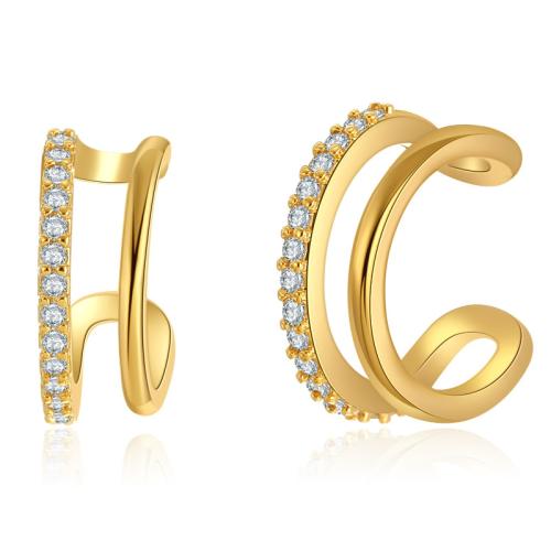 Cubic Zirconia Micro Pave Brass Earring fashion jewelry & micro pave cubic zirconia & for woman 13mm Sold By Pair