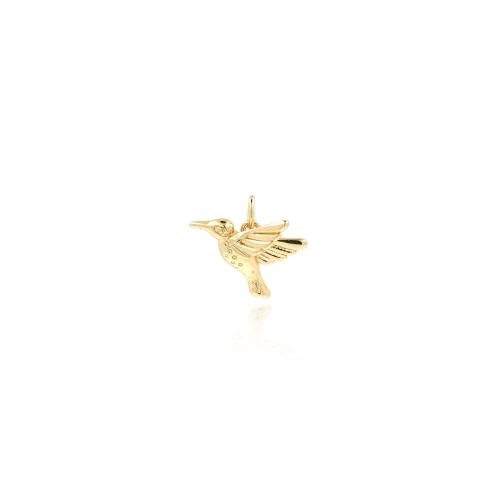 Brass Jewelry Pendants Bird gold color plated DIY nickel lead & cadmium free Sold By PC