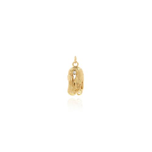 Μενταγιόν Cubic Zirconia (CZ) Brass, Ορείχαλκος, με Cubic Zirconia, χρώμα επίχρυσο, DIY, νικέλιο, μόλυβδο και κάδμιο ελεύθεροι, 26x10.50x4.50mm, Sold Με PC