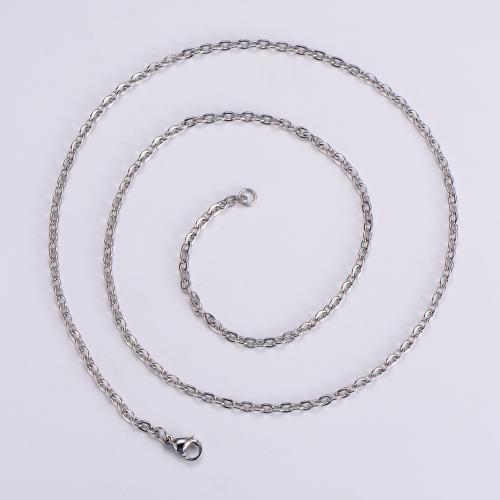 Nerezová ocel Nekclace Chain, 304 Stainless Steel, různé délky pro volbu & DIY & různé velikosti pro výběr, více barev na výběr, Prodáno By PC