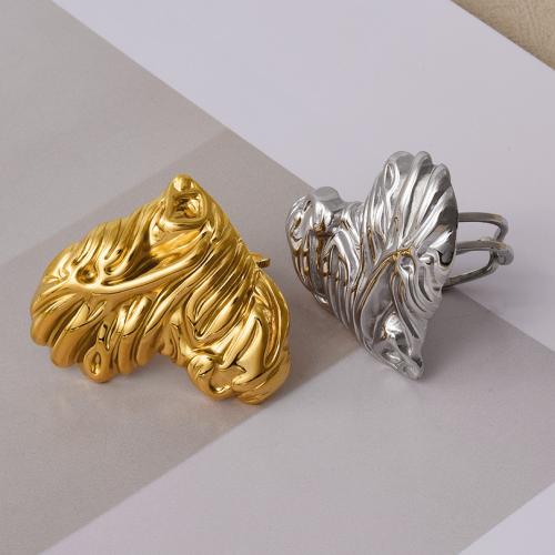 Stainless Steel Finger Ring 304 Stainless Steel Heart plated for woman Sold By PC