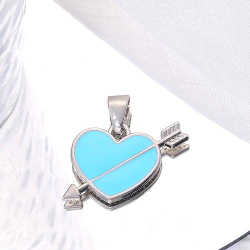 Zinc Alloy Enamel Pendants silver color plated DIY nickel lead & cadmium free Sold By Bag