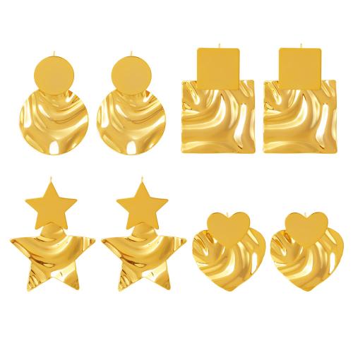 Brass Stud Earring 18K gold plated fashion jewelry & for woman Sold By Pair