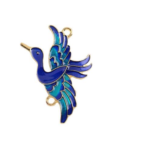 Animal Zinc Alloy Connector Bird plated DIY & enamel Sold By Bag