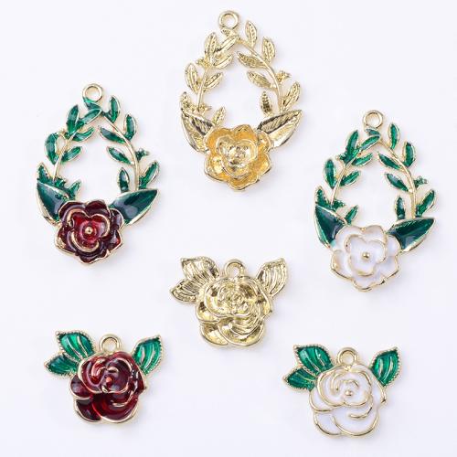 Zinc Alloy Enamel Pendants plated DIY Sold By Bag