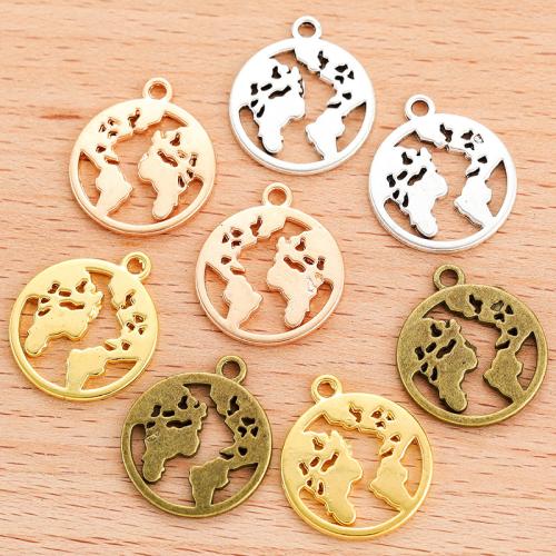 Zinc Alloy Pendants Round plated DIY Sold By PC