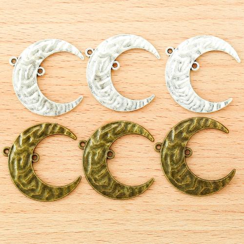 Zinc Alloy Connector, Moon, plated, DIY & 1/1 loop, more colors for choice, 33x32mm, Sold By PC