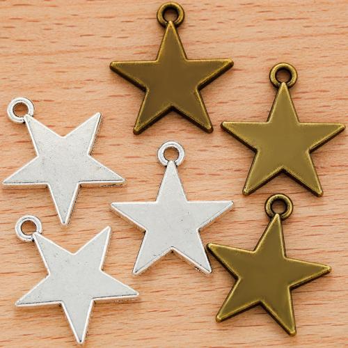 Cink Alloy Star Privjesak, Zvijezda, pozlaćen, možete DIY, više boja za izbor, 22x20mm, Prodano By PC