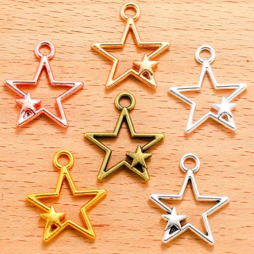 Cink Alloy Star Privjesak, Zvijezda, pozlaćen, možete DIY, više boja za izbor, 26x22mm, Prodano By PC