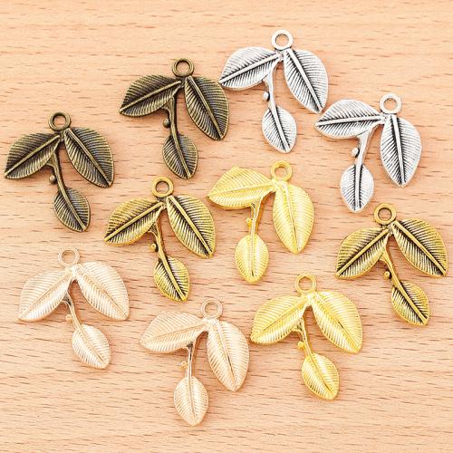 Zinklegering Leaf Hangers, Zinc Alloy, Blad, plated, DIY, meer kleuren voor de keuze, 27x23mm, Verkocht door PC