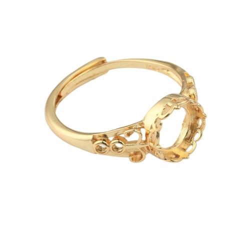 Brass Bezel Ring Base DIY & micro pave cubic zirconia Sold By PC