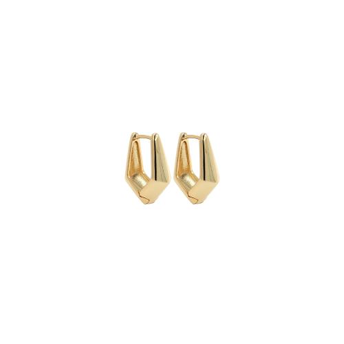 Messing Huggie Hoop Earring, gold plated, mode sieraden & voor vrouw, nikkel, lood en cadmium vrij, 20x15.50x8mm, Verkocht door pair