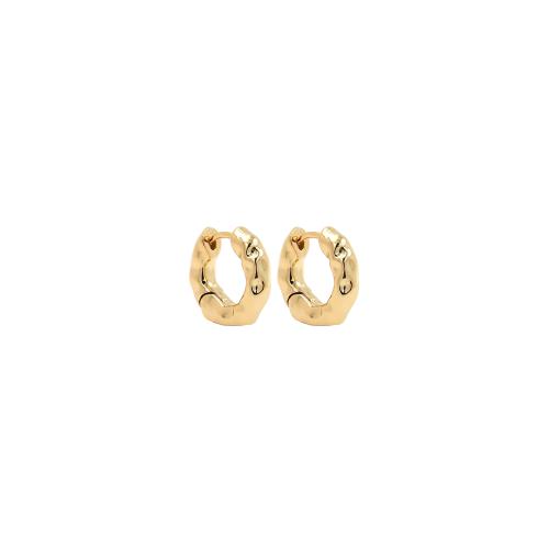 Orecchini cerchietti Hoop ottone, placcato color oro, gioielli di moda & per la donna, assenza di nichel,piombo&cadmio, 17.50x18x4mm, Venduto da coppia