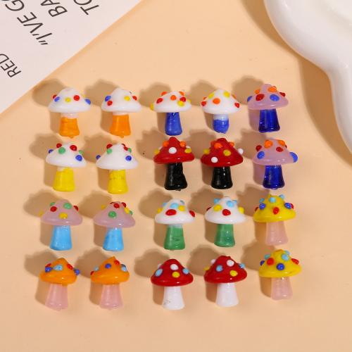 Handgemaakte Lampwork Beads, paddestoel, DIY, meer kleuren voor de keuze, 17x14.40mm, Verkocht door PC