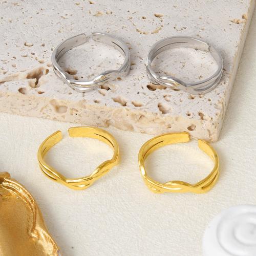 Vinger Ring in edelstaal, 304 roestvrij staal, plated, voor vrouw, meer kleuren voor de keuze, Verkocht door PC