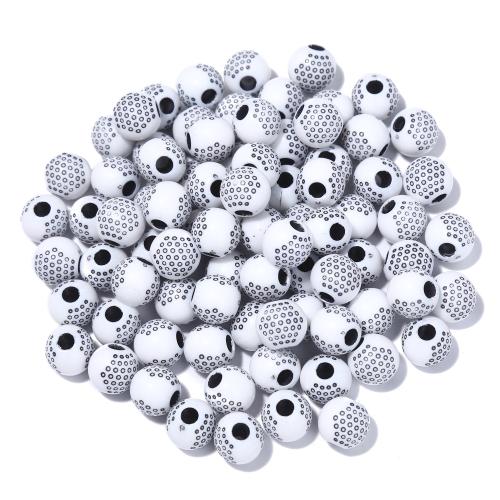 Acrylic Jewelry Beads Round DIY Approx 3.5mm Sold By Bag