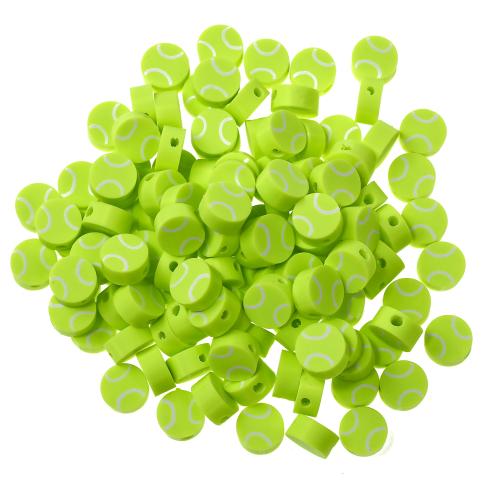 Abalorios de FIMO, Arcilla polimero, Bricolaje, verde, 9.80x4.50mm, agujero:aproximado 1.5mm, 100PCs/Bolsa, Vendido por Bolsa