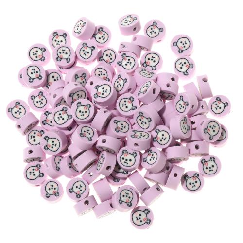 Abalorios de FIMO, Arcilla polimero, Bricolaje, Púrpura, 9.80x4.50mm, agujero:aproximado 1.5mm, 100PCs/Bolsa, Vendido por Bolsa