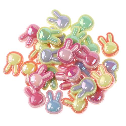 Acrylic Jewelry Beads Rabbit DIY mixed colors Sold By Bag