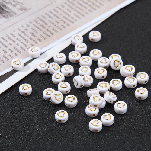 Acrylic Jewelry Beads DIY white Approx 1.2mm Sold By Bag