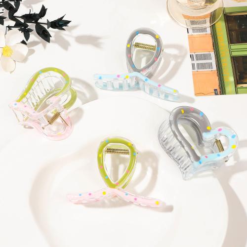 Hair Claw Clips Plastic handmade & for woman & enamel Sold By PC