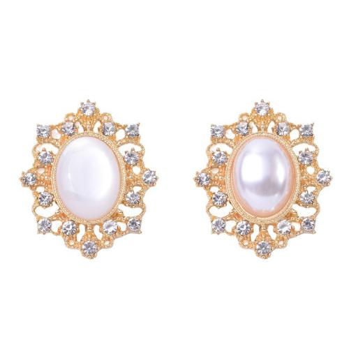 Jewelry Accessories Zinc Alloy with Cats Eye & Plastic Pearl plated DIY white Sold By Bag