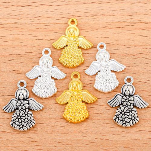 Zinc Alloy Pendler, Angel, forgyldt, du kan DIY, flere farver til valg, 19x14mm, Solgt af PC