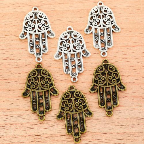 Zinc Alloy Hand Pendler, forgyldt, du kan DIY & 1/1 løkke, flere farver til valg, 37x24mm, Solgt af PC