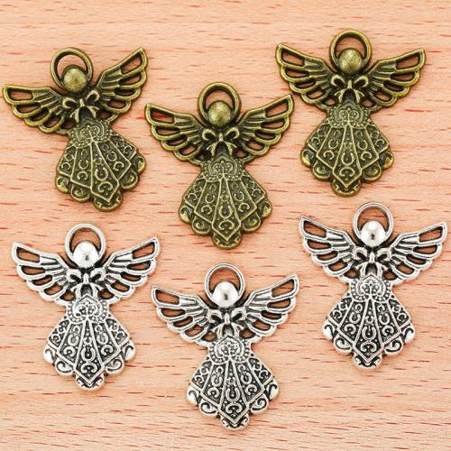 Zinc Alloy Pendler, Angel, forgyldt, du kan DIY, flere farver til valg, 26x23mm, Solgt af PC