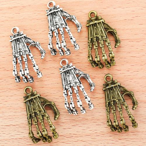 Zinklegering hand hangers, Zinc Alloy, plated, DIY, meer kleuren voor de keuze, 35x21mm, Verkocht door PC