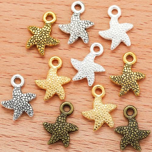 Sinc Alloy Pendants Ainmhithe, Starfish, plátáilte, DIY, dathanna níos mó le haghaidh rogha, 17x13mm, Díolta De réir PC