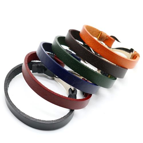 PU leder koord armbanden, Zinc Alloy, met PU, plated, uniseks, meer kleuren voor de keuze, nikkel, lood en cadmium vrij, Lengte 20 cm, Verkocht door PC