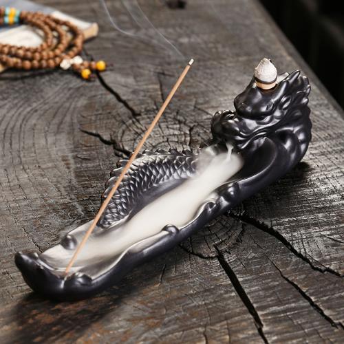 Backflow Incense Burner Porcelain half handmade for home and office & durable & multifunctional Sold By PC