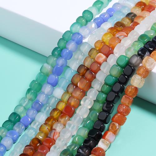 Perles agates, Agate, cadre, DIY, plus de couleurs à choisir, 8mm, 48PC/brin, Vendu par brin