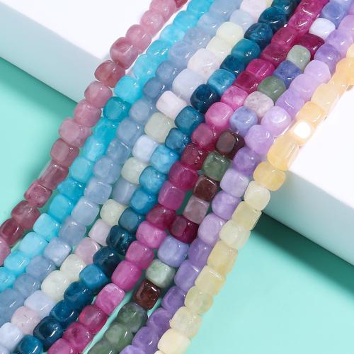 Perles bijoux en pierres gemmes, Pierre naturelle, cadre, DIY & différents matériaux pour le choix, plus de couleurs à choisir, 7-8mm, 50PC/brin, Vendu par brin