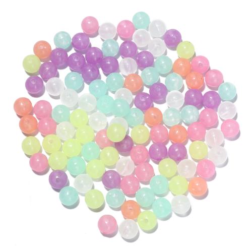 Perles en plastique, Rond, DIY, couleurs mélangées, 10mm, Trou:Environ 1.5mm, 100PC/sac, Vendu par sac