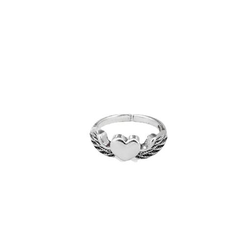 Zinklegering ringen, Zinc Alloy, silver plated, mode sieraden, zilver, nikkel, lood en cadmium vrij, Verkocht door PC