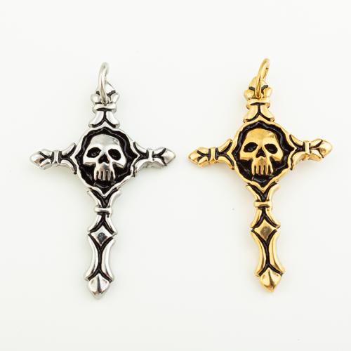 Stainless Steel Cross Pendants 304 Stainless Steel Vacuum Ion Plating DIY Approx 7mm Sold By PC