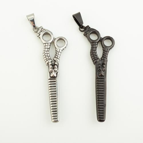 Stainless Steel Pendants 304 Stainless Steel Scissors Vacuum Ion Plating DIY Approx 5mm Sold By PC