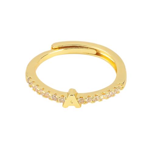 Cubic Zirconia Micro Pave Brass Ring plated & micro pave cubic zirconia & for woman Sold By PC